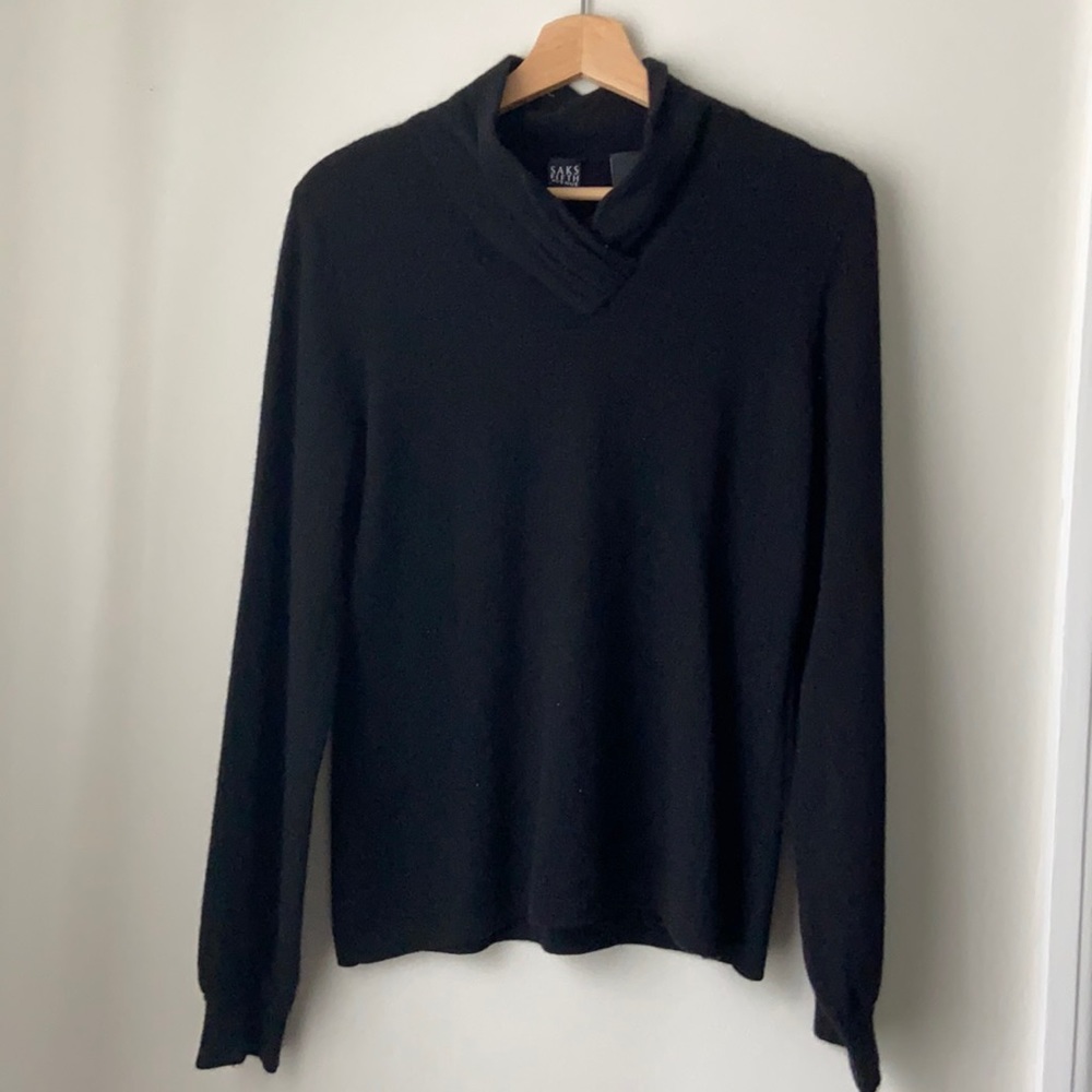 Saks black cashmere sweater